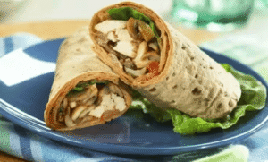 mushroom tikka roll