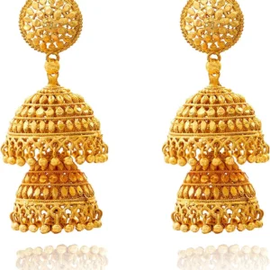 jfl women's jewellery for less gold plated copper earrings